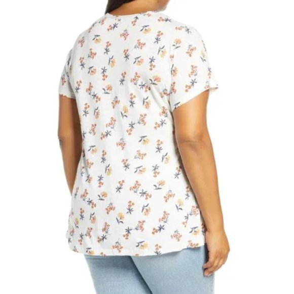 CASLON Rounded V-Neck Tee(PLUS SIZE) - Picture 3 of 7